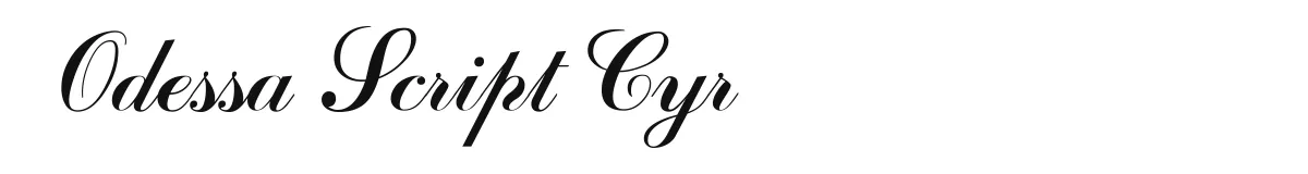 Odessa Script Cyr original font preview
