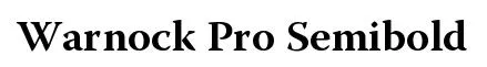 Warnock Pro Semibold original font preview