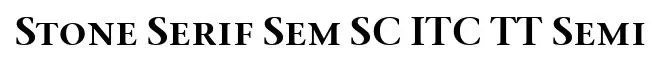 Stone Serif Sem SC ITC TT Semi original font preview