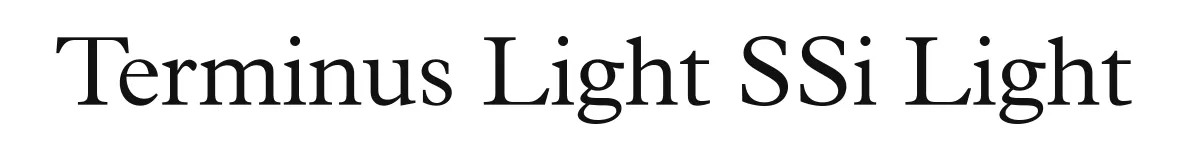 Terminus Light SSi Light font preview