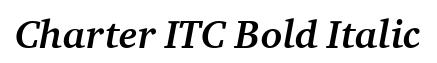 Charter ITC Bold Italic