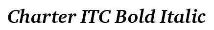 Charter ITC Bold Italic