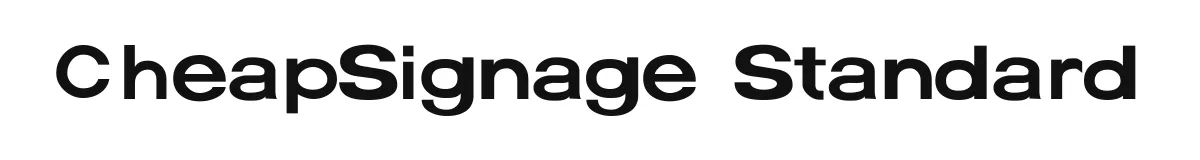 CheapSignage Standard original font preview
