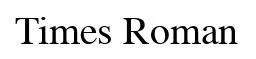 Times Roman font preview
