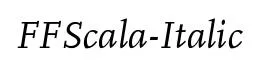 FFScala-Italic