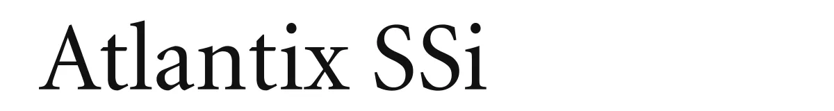 Atlantix SSi original font preview