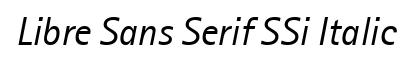 Libre Sans Serif SSi Italic