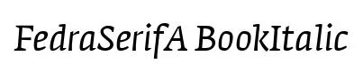 FedraSerifA BookItalic