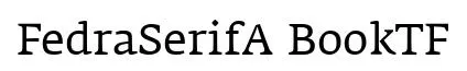 FedraSerifA BookTF original font preview