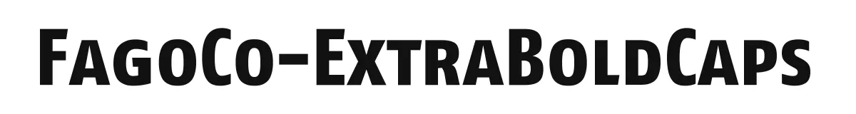 FagoCo-ExtraBoldCaps font preview