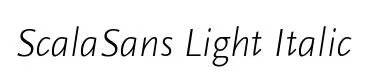 ScalaSans Light Italic