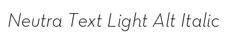 Neutra Text Light Alt Italic