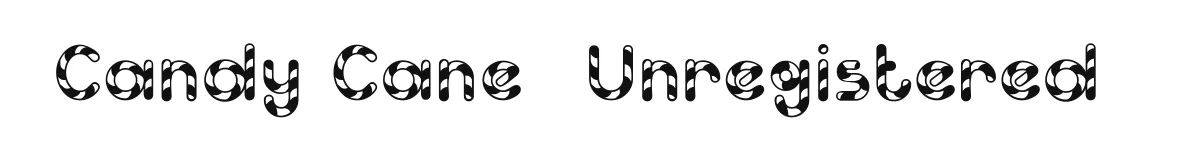 Candy Cane (Unregistered) original font preview