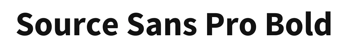 Source Sans Pro Bold font preview