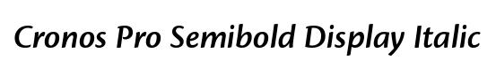Cronos Pro Semibold Display Italic