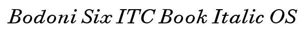 Bodoni Six ITC Book Italic OS