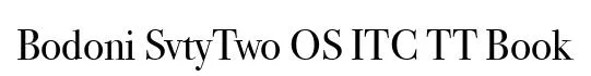 Bodoni SvtyTwo OS ITC TT Book font preview