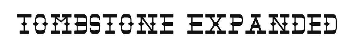 Tombstone Expanded original font preview