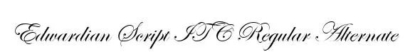 Edwardian Script ITC Regular Alternate