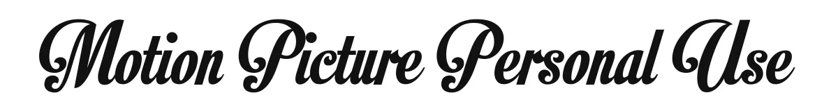 Motion Picture Personal Use font preview