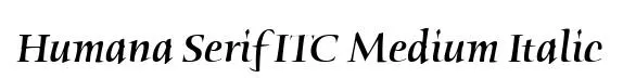 Humana Serif ITC Medium Italic