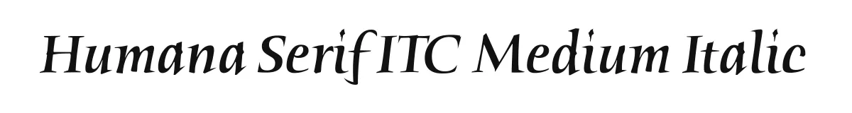 Humana Serif ITC Medium Italic font preview