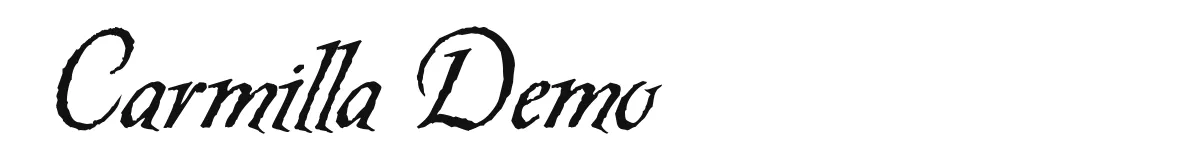 Carmilla Demo font preview