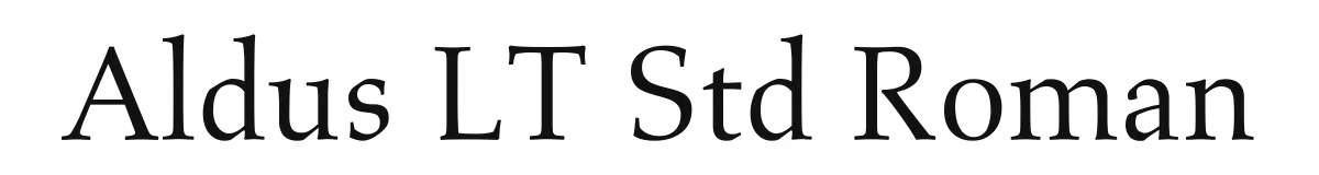 Aldus LT Std Roman original font preview