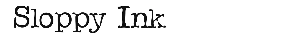 Sloppy Ink font preview