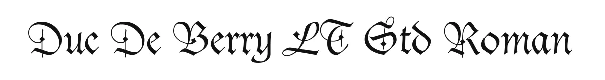 Duc De Berry LT Std Roman font preview