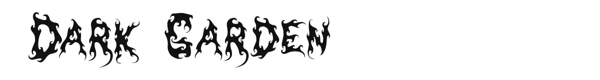 Dark Garden font preview