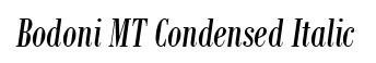 Bodoni MT Condensed Italic