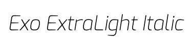 Exo ExtraLight Italic