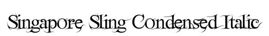 Singapore Sling Condensed Italic