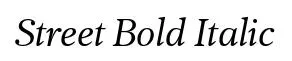 Street Bold Italic