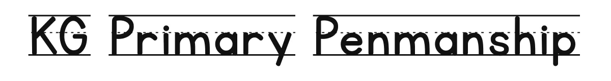KG Primary Penmanship font preview