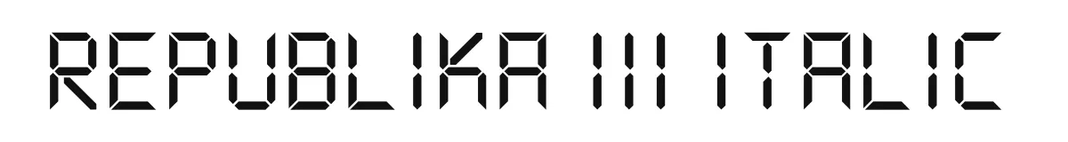 Republika III Italic original font preview