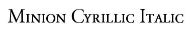 Minion Cyrillic Italic