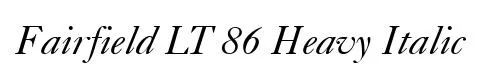 Fairfield LT 86 Heavy Italic