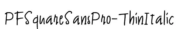 PFSquareSansPro-ThinItalic