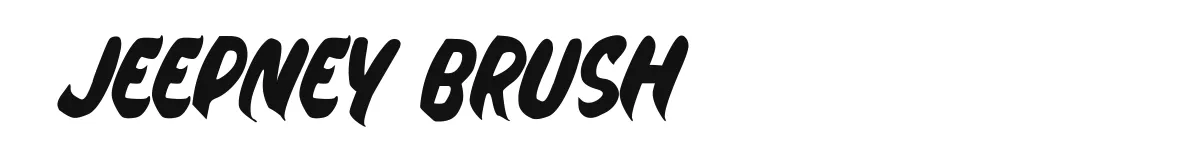 Jeepney Brush original font preview