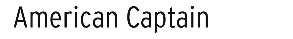 American Captain font preview