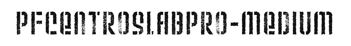 PFCentroSlabPro-Medium font preview