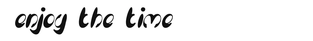 enjoy the time original font preview