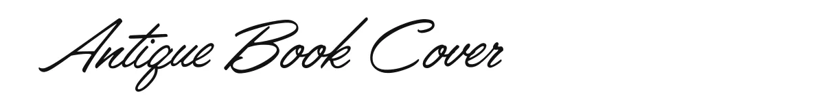 Antique Book Cover font preview