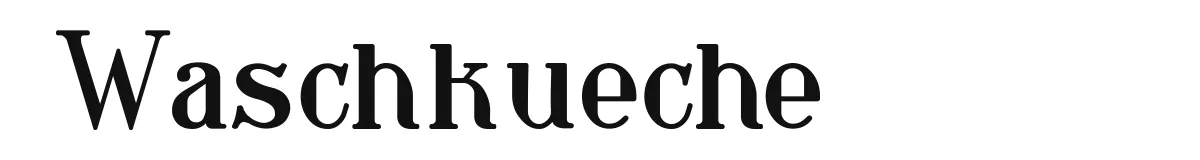 Waschkueche original font preview