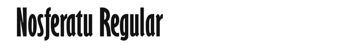 Nosferatu Regular font preview