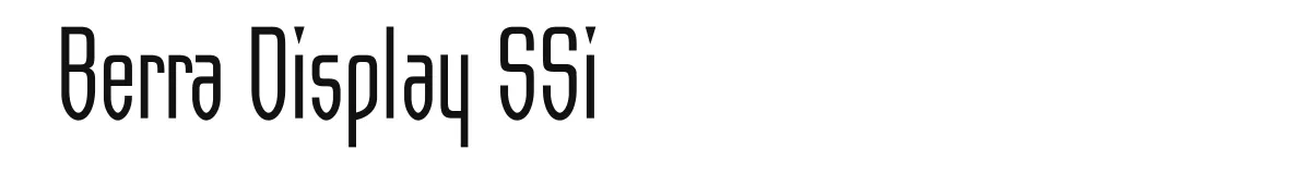 Berra Display SSi original font preview