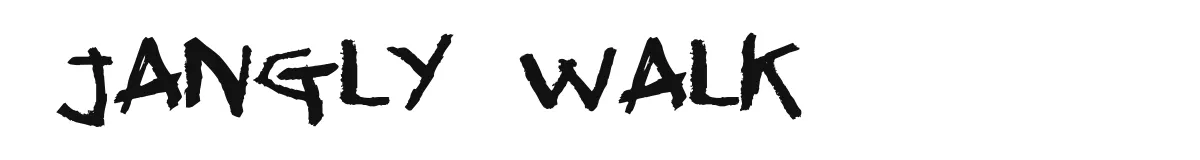 Jangly walk font preview