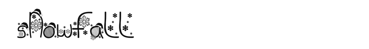 Snowfall font preview